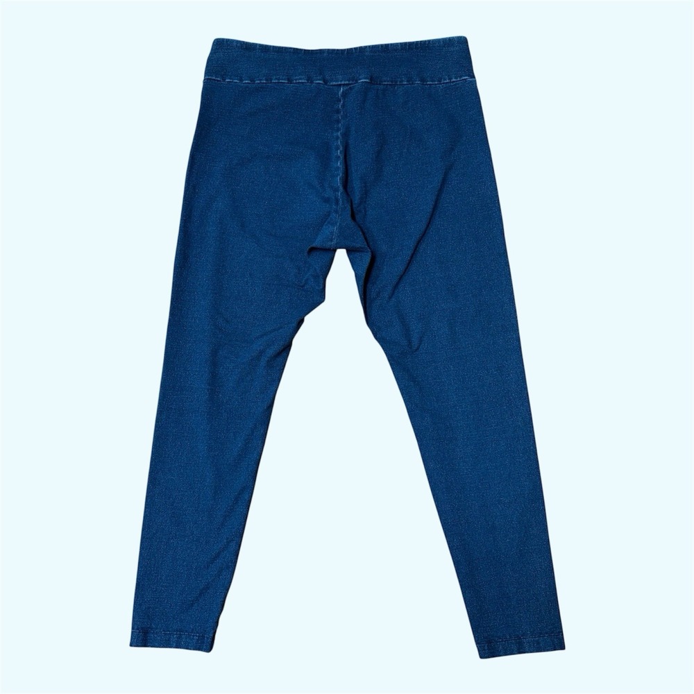Pure J Jill Pants Womens Medium Blue Indigo Ankle Leggings Slim Leg Pull On